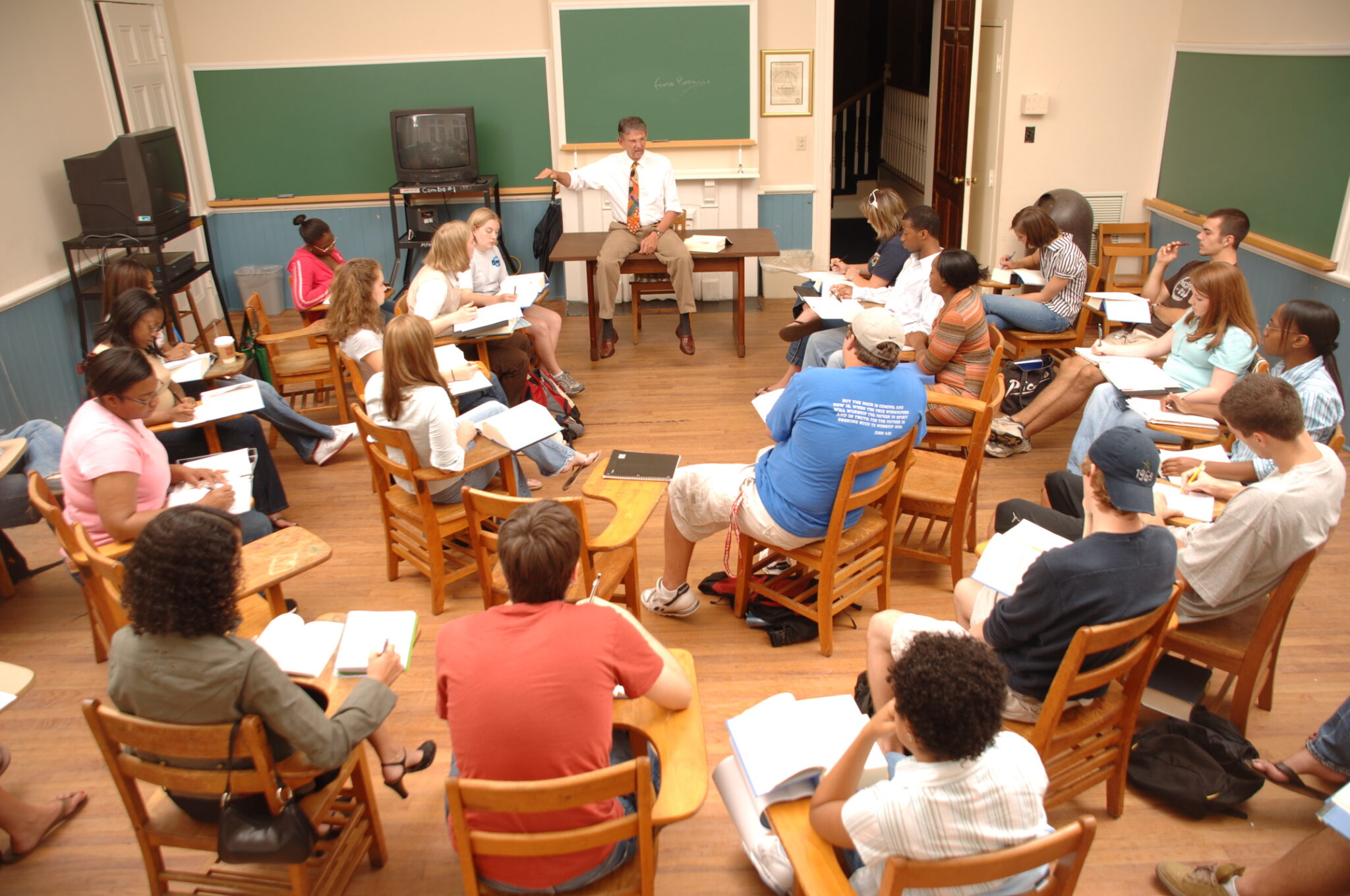 group discussion in classroom