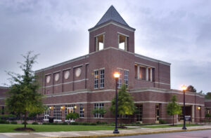 exterior photo of mccorkle music building