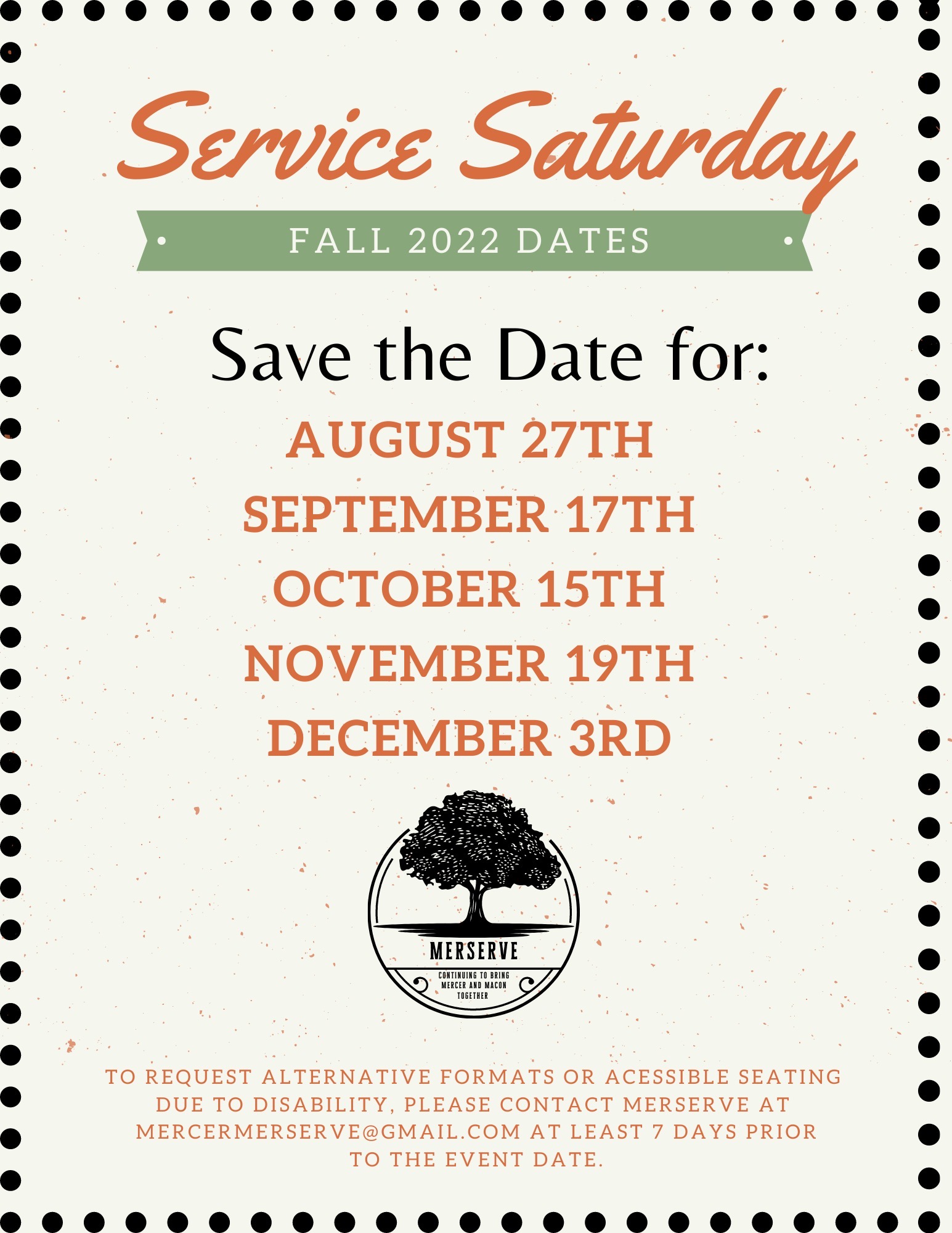 MerServe’s Service Saturday Mercer Events