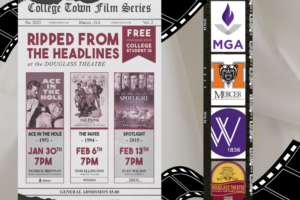 Promotional poster for the College Town Film Series.