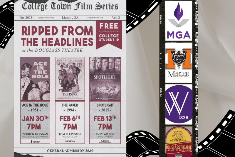 Promotional poster for the College Town Film Series.