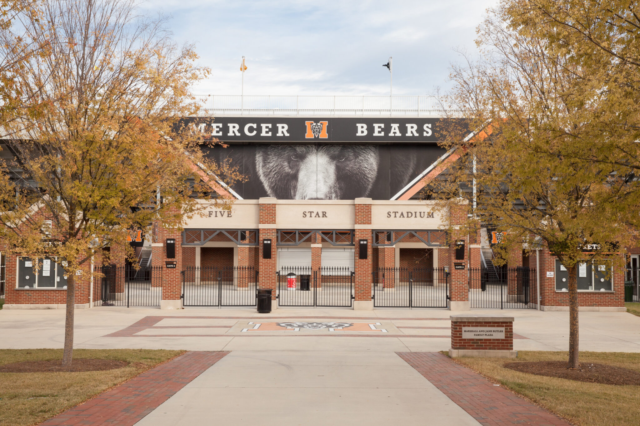 Front of Mercer's Five Star Stadium.