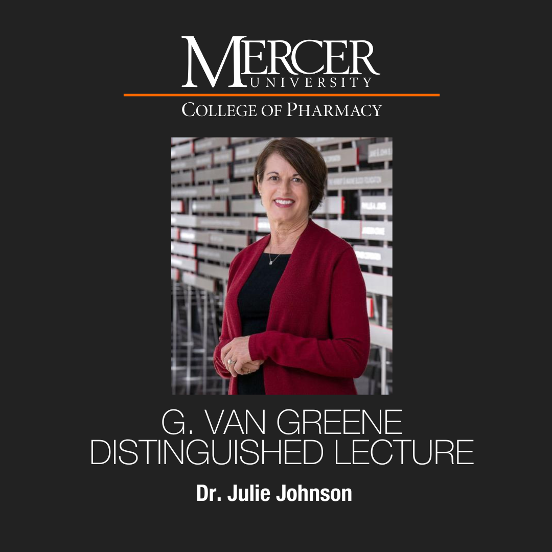 Promotional graphic for the G. Van Greene Distinguished Lecture featuring Dr. Julie Johnson.