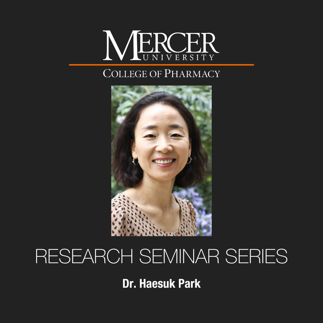 Promotional poster for the Research Seminar Series featuring Dr. Haesuk Park.