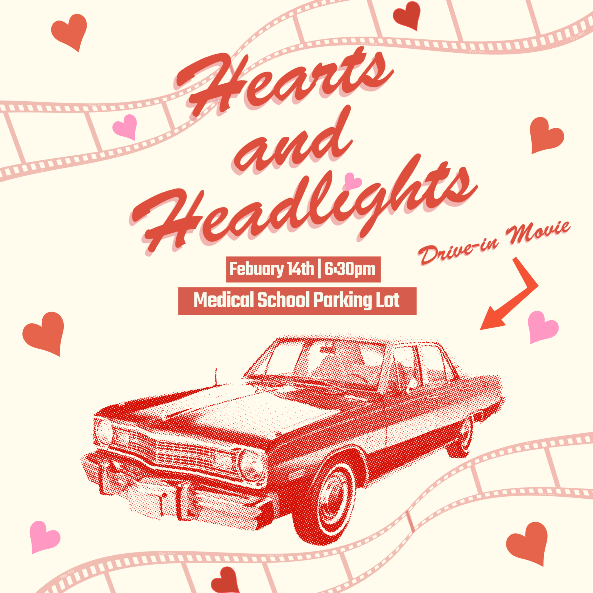 Promotional graphic for Hearts and Headlights.