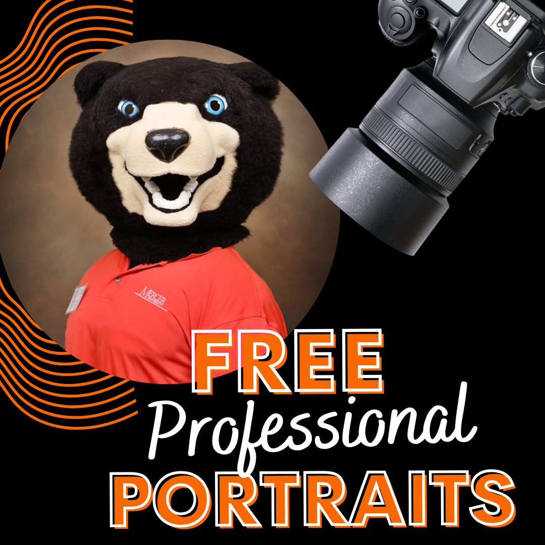 Promotional image for free professional portraits.