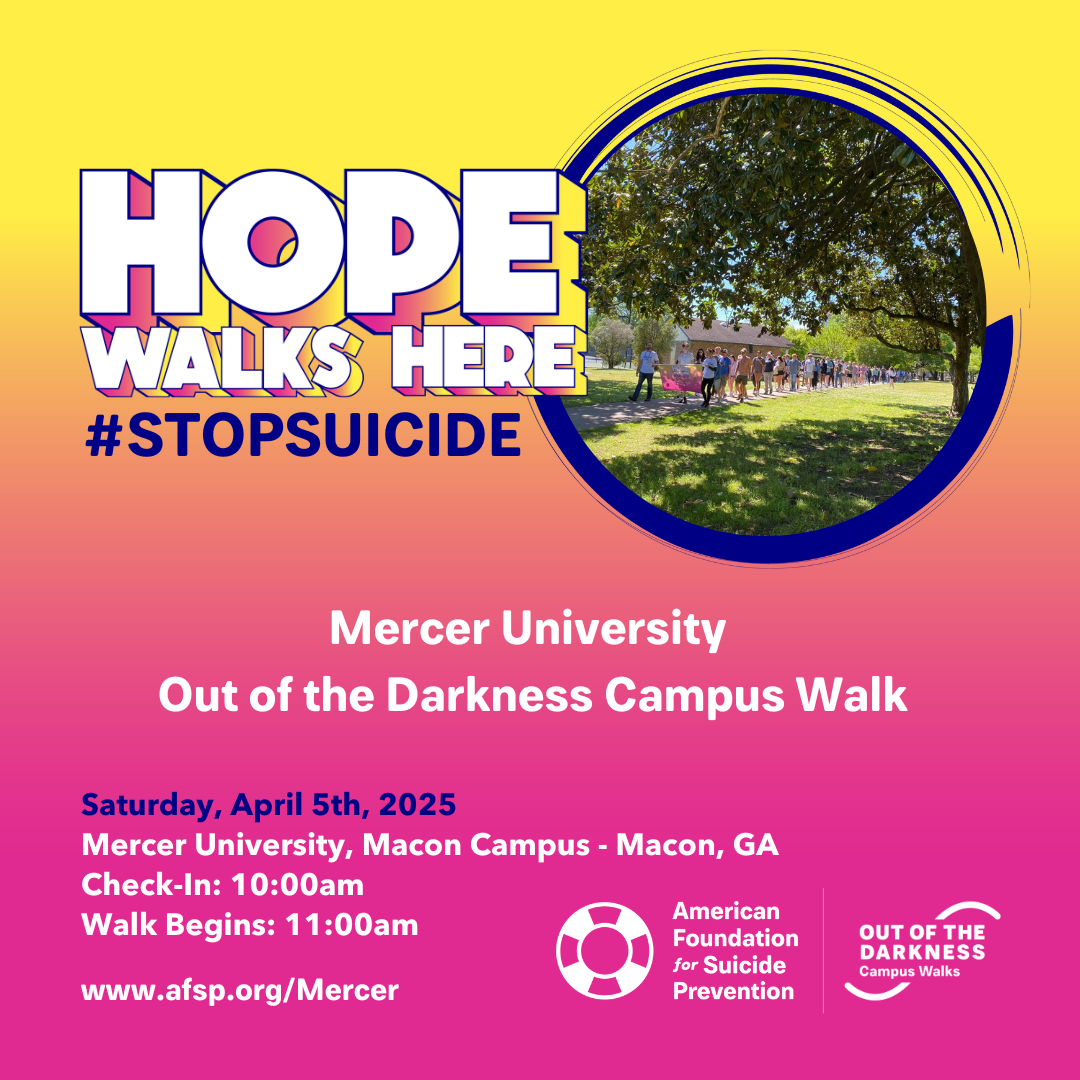 Promotional poster for suicide prevention walk.