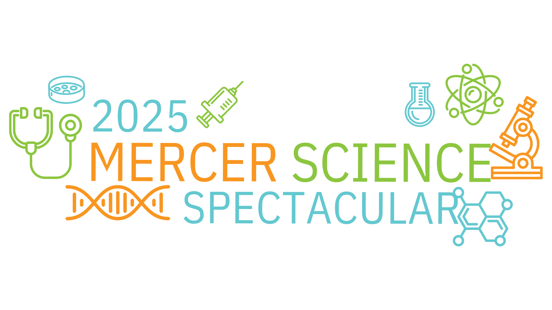 Promotional graphic for the 2025 Mercer Science Spectacular.