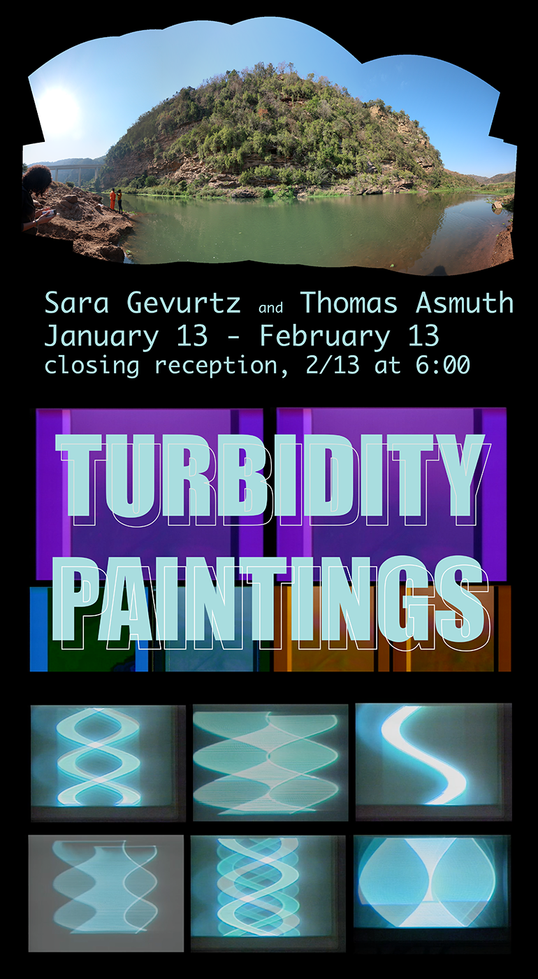 Promotional poster for Turbidity Painting exhibit.