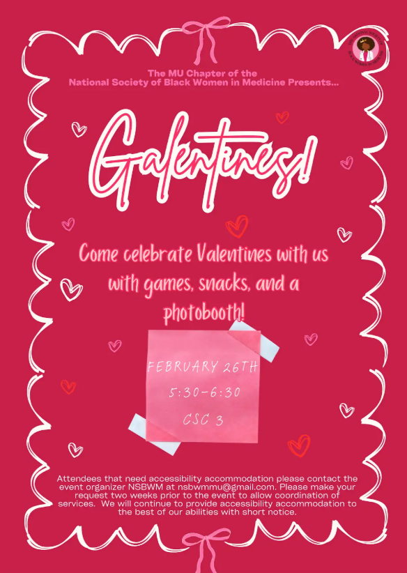 Promotional poster for a Galentine's event.