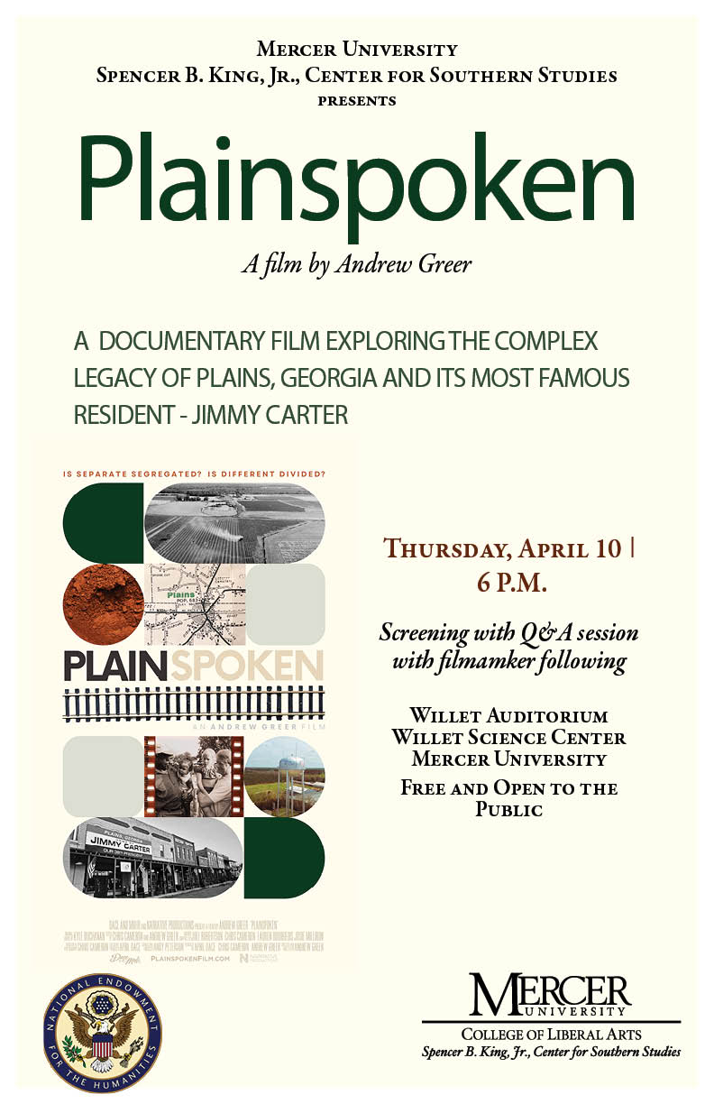 Promotional poster for "Plainspoken" event.