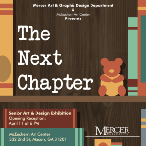Promotional image for The Next Chapter design exhibition.