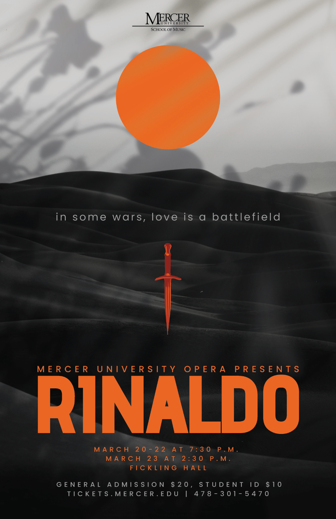 Promotional flyer for Rinaldo.