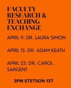 Flyer promotion the Faculty Research and Teaching Exchange.