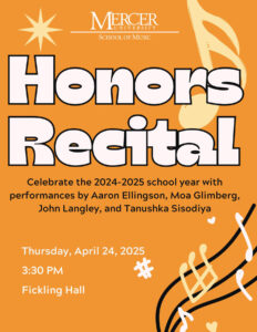 Promotional flyer for the honors recital.