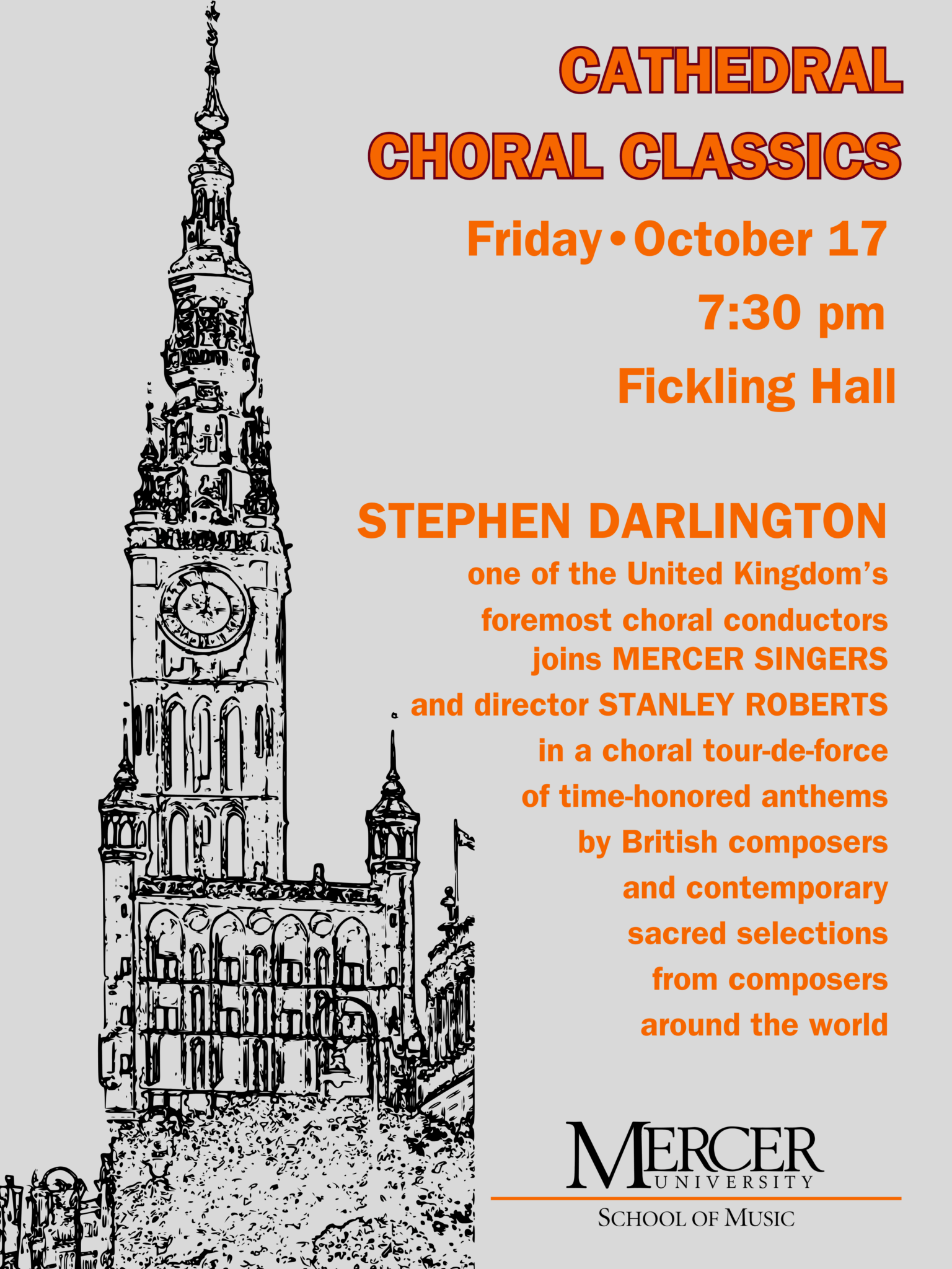 Promotional poster for Cathedral Choral Classics.