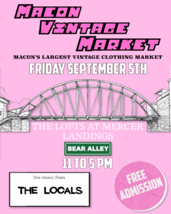 Promotional flyer for Macon Vintage Market.