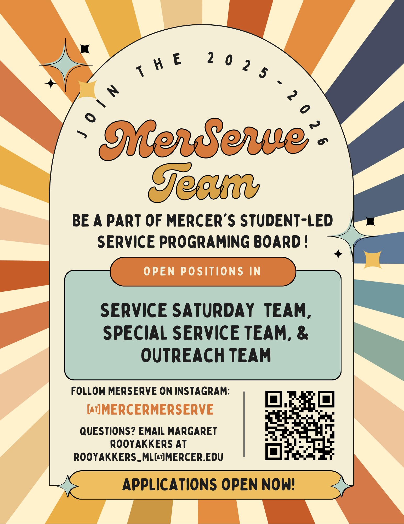 Promotional flyer to join the MerServe Team.