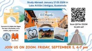 Promotional flyer for study abroad interest meeting.