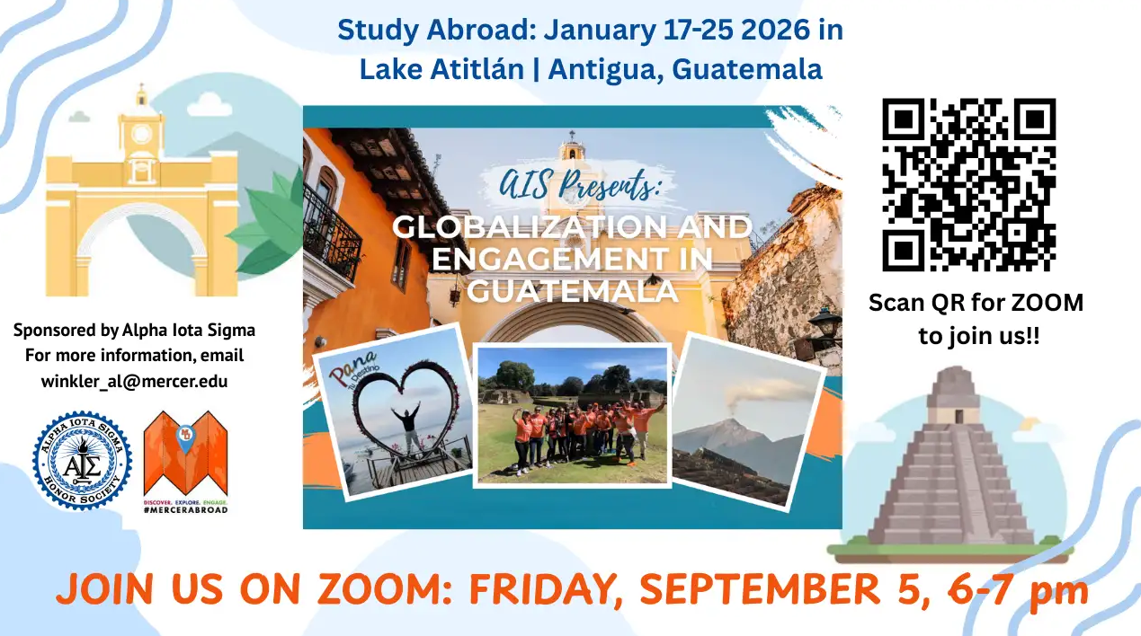 Promotional flyer for study abroad interest meeting.