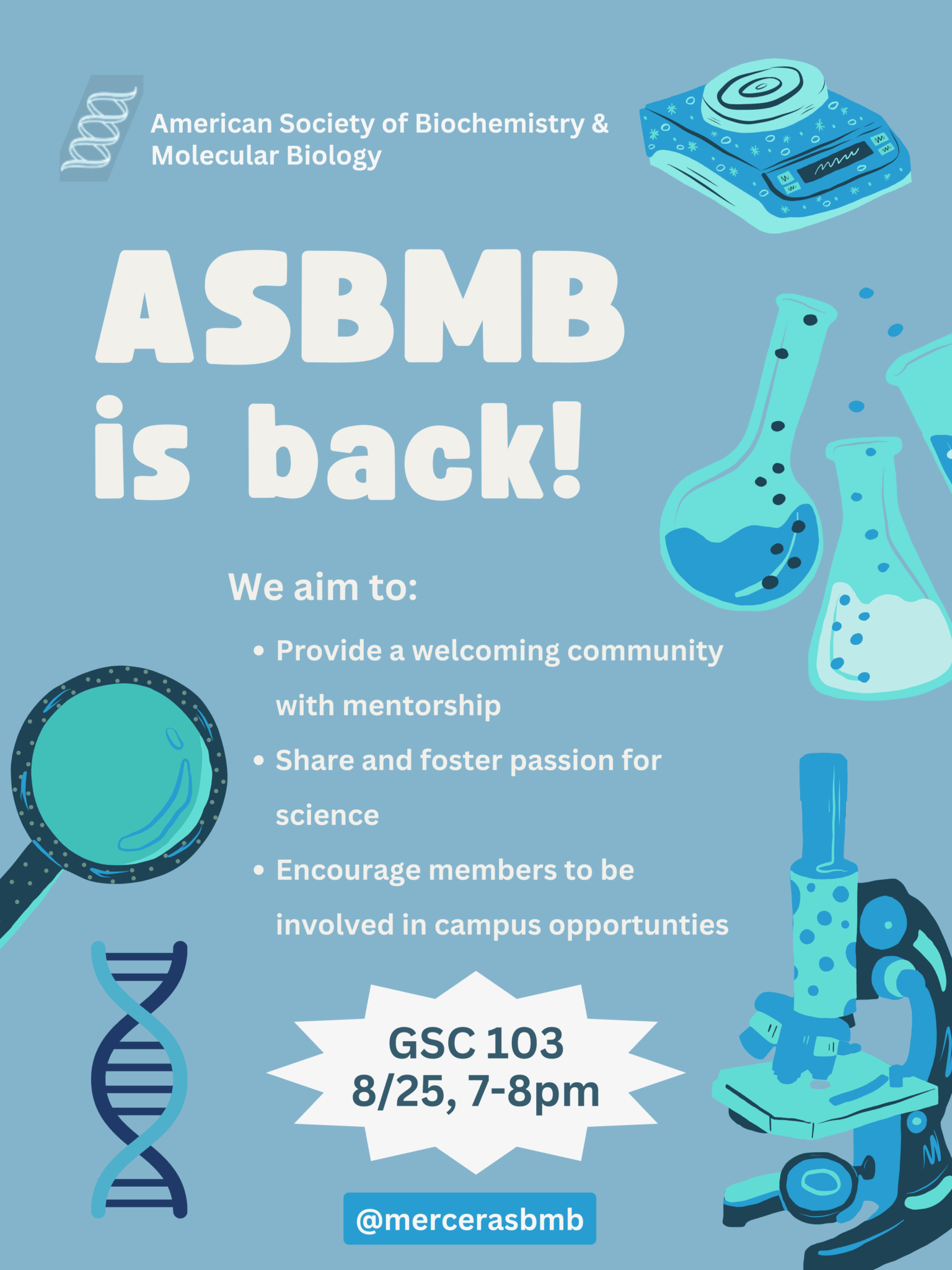 Promotional flyer for an American Society of Biochemistry and Molecular Biology meeting.
