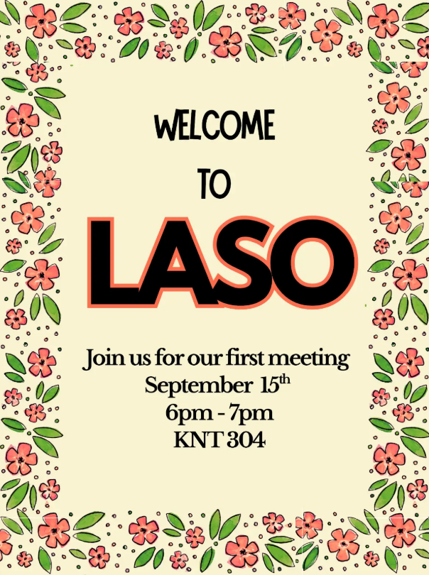 Promotional flyer for the first meeting of LASO.