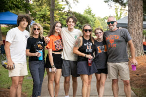 A Mercer family poses for a photo.
