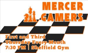 Promotional graphic for Mercer Gamers.
