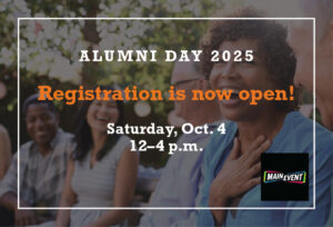 Promotional graphic for Alumni Day 2025.