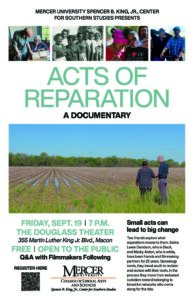 Promotional poster for Acts of Reparation event.