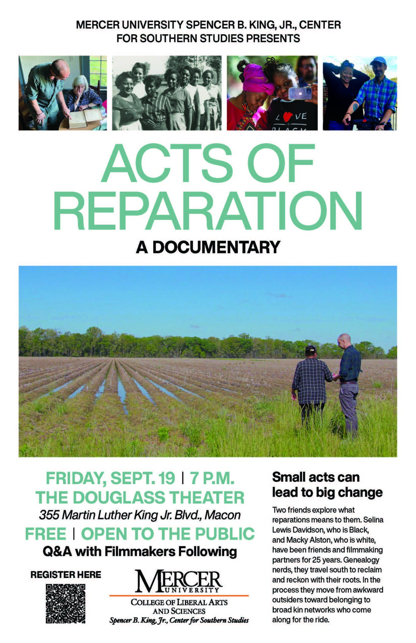 Promotional poster for Acts of Reparation event.
