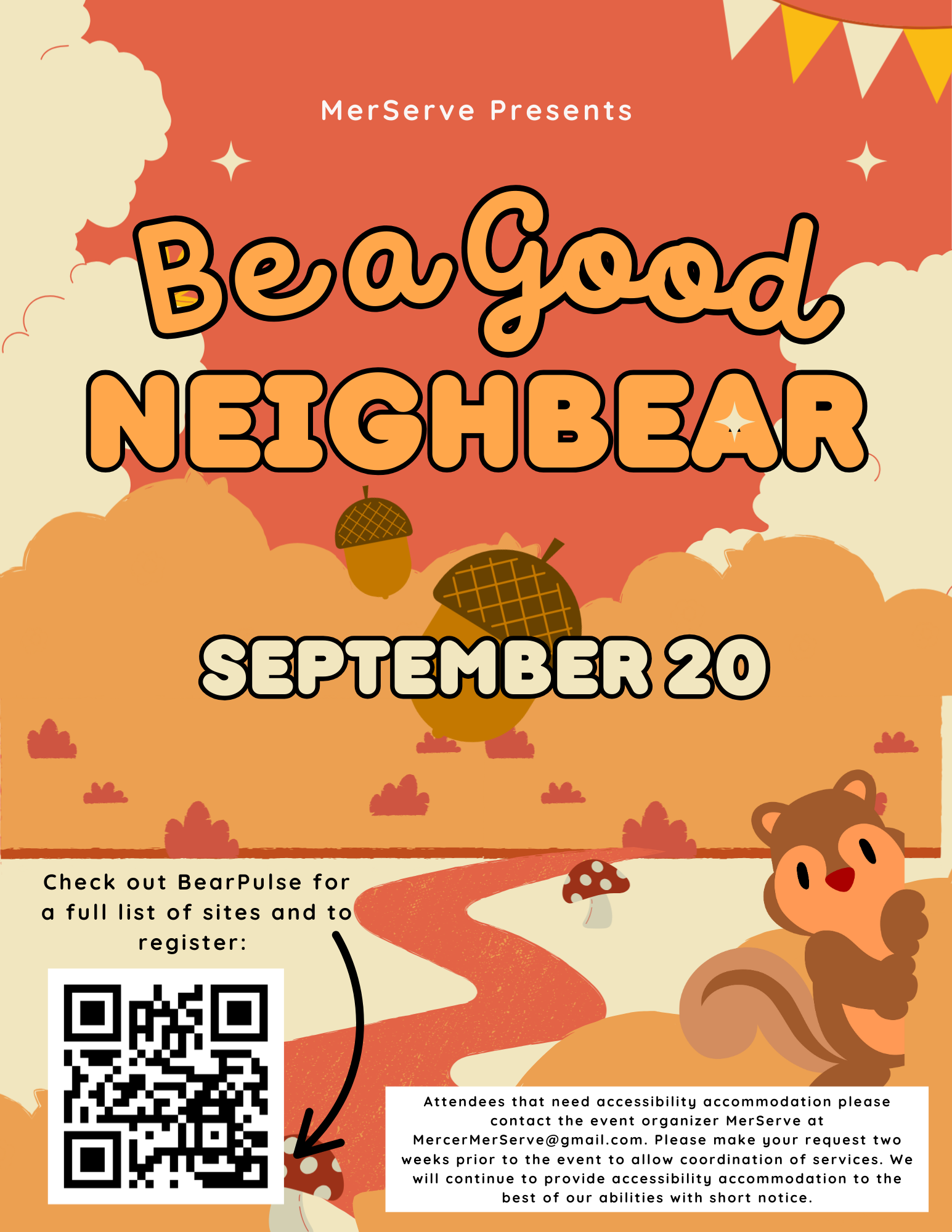 Promotional flyer for Be a Good NeighBear