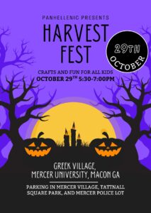 Promotional flyer for Harvest Fest.