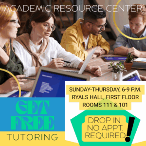 Promotional flyer for free tutoring.