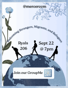 Promotional flyer for the Mercer CCM large group meeting.