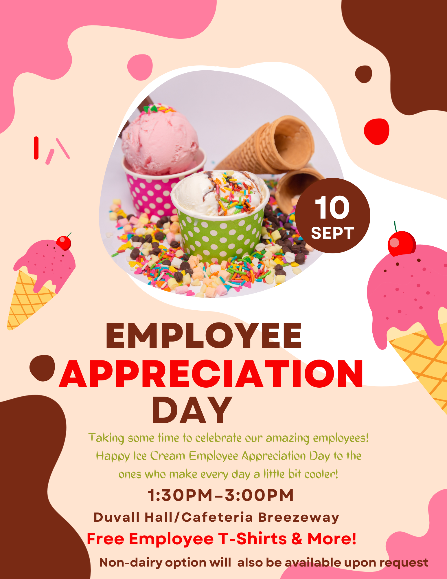 Promotional flyer for Employee Appreciation Day.