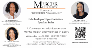 Promotional poster for Scholarship of Sport Initiatives Speaker Series.