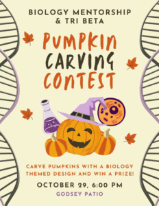 Promotional flyer for Pumpkin Carving Contest.