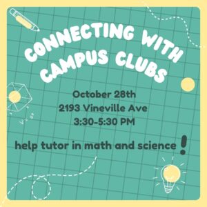 Promotional graphic for Connecting With Campus Clubs.