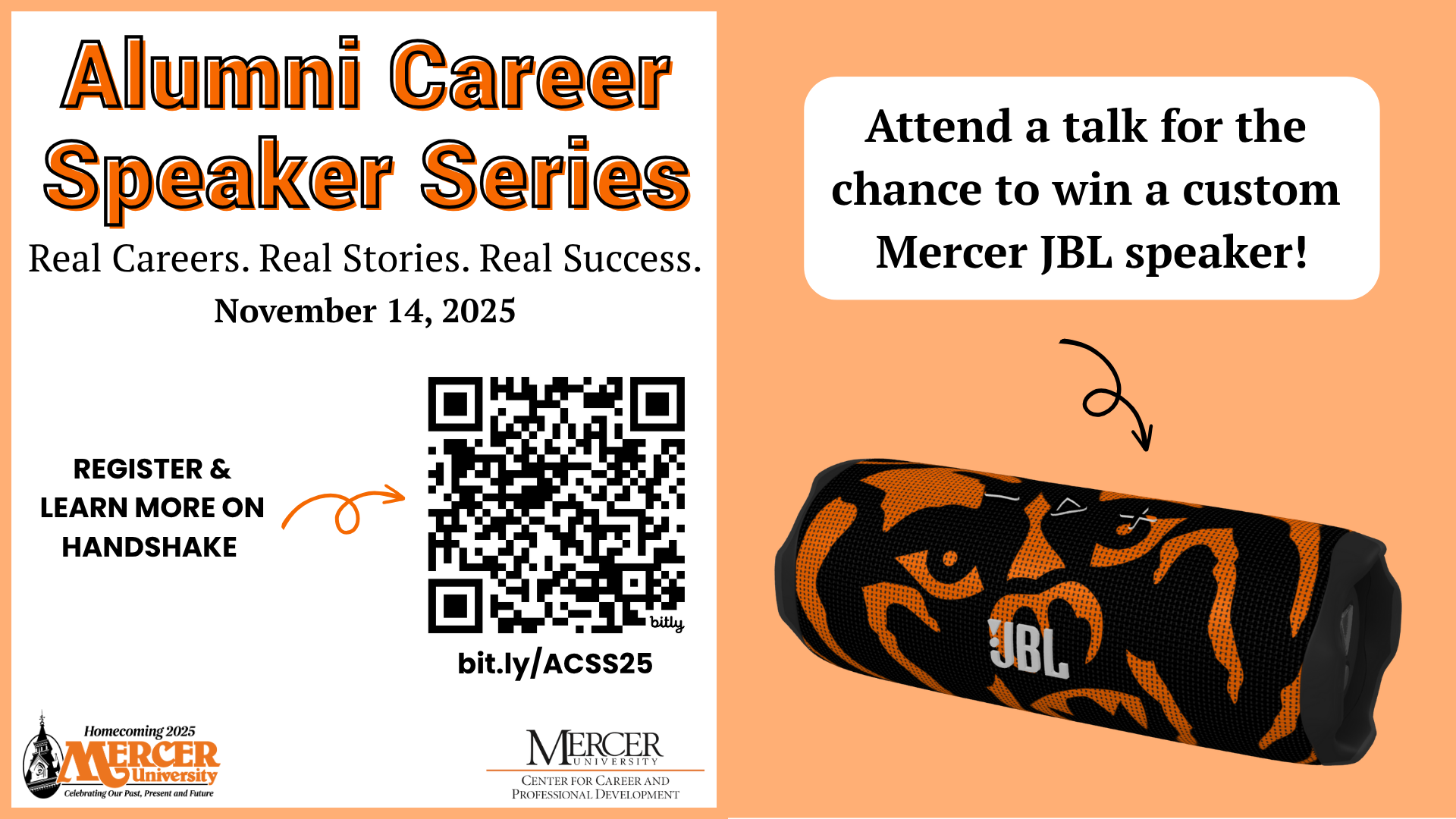 Promotional graphic for the Alumni Career Speaker Series.