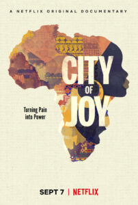 Promotional poster for City of Joy film screening.
