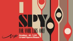 Promotional poster for Macon Pops' I Spy concert.