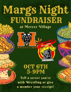 Promotional flyer for Margs Night Fundraiser.