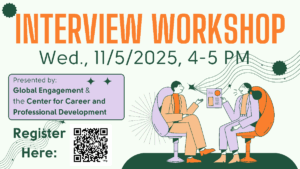 Promotional graphic for Interview Workshop.