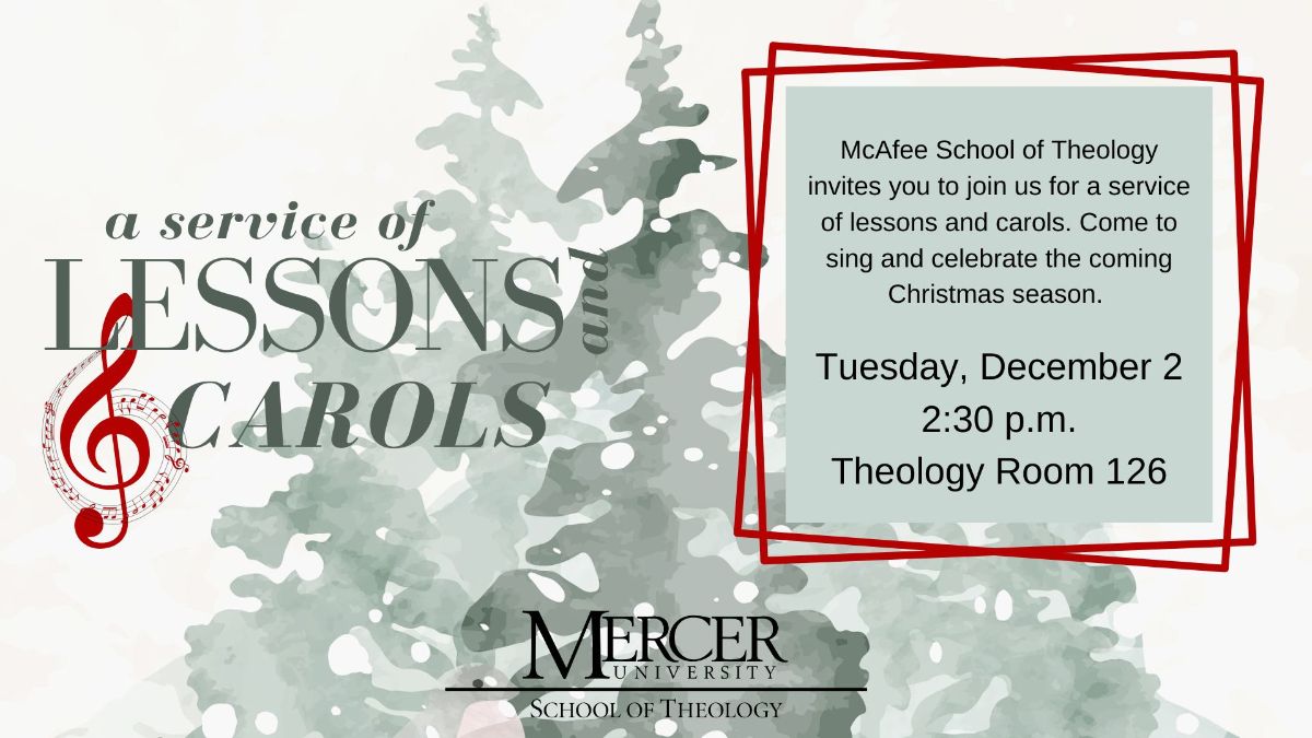 Promotional graphic for A Service of Lessons and Carols.