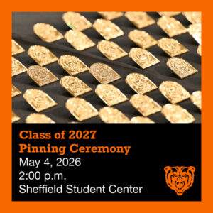 Promotional graphic for the Class of 2027 Pinning Ceremony.