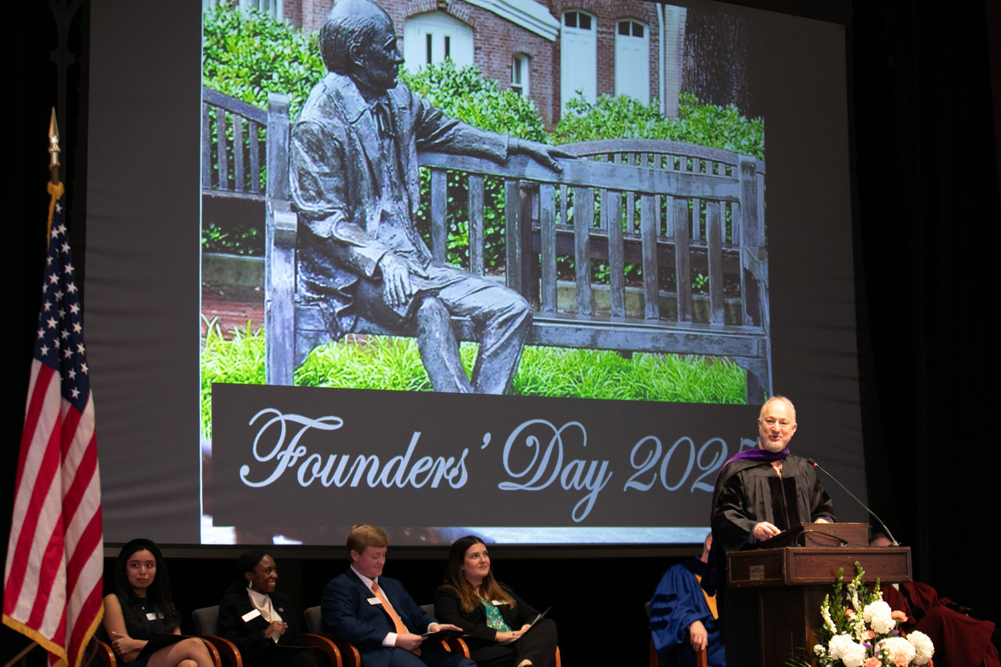 Lester Miller speaks at Founders' Day 2025.