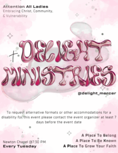 Promotional poster for Delight Ministries.