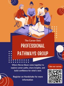 Promotional flyer for professional pathways group.