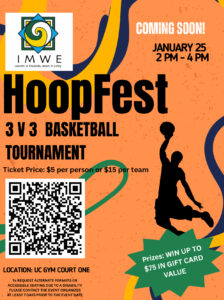 Promotional flyer for IMWE Hoop Fest.